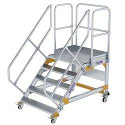 Günzburger Alu-Plattform-Treppe, 5 St. fahrbar, 45 Grad