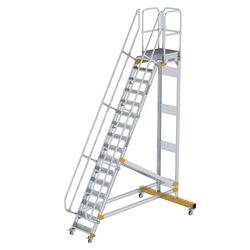 Plattformtreppe 60° fahrbar Stufenbreite 600 mm 16 Stufen