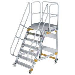Plattformtreppe 60° fahrbar Stufenbreite 1000 mm 7 Stufen