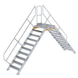 Aluminium-Überstieg stationär oder fahrbar 45° 10Stufen<br>300950