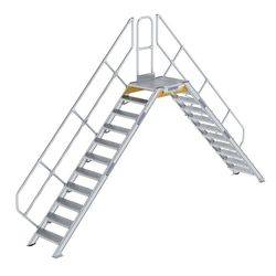 Aluminium-Überstieg stationär oder fahrbar 45° 11Stufen<br>300941