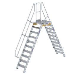 Aluminium-Überstieg stationär oder fahrbar 60° 10Stufen<br>300910