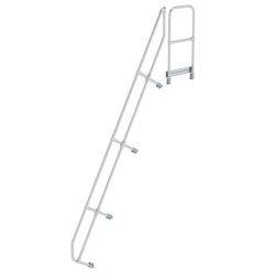 Treppe mit Plattform 60° zweiter Handlauf für 13 Stufen Neigung 60°