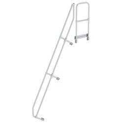 Treppe mit Plattform 60° zweiter Handlauf für 11 Stufen Neigung 60°