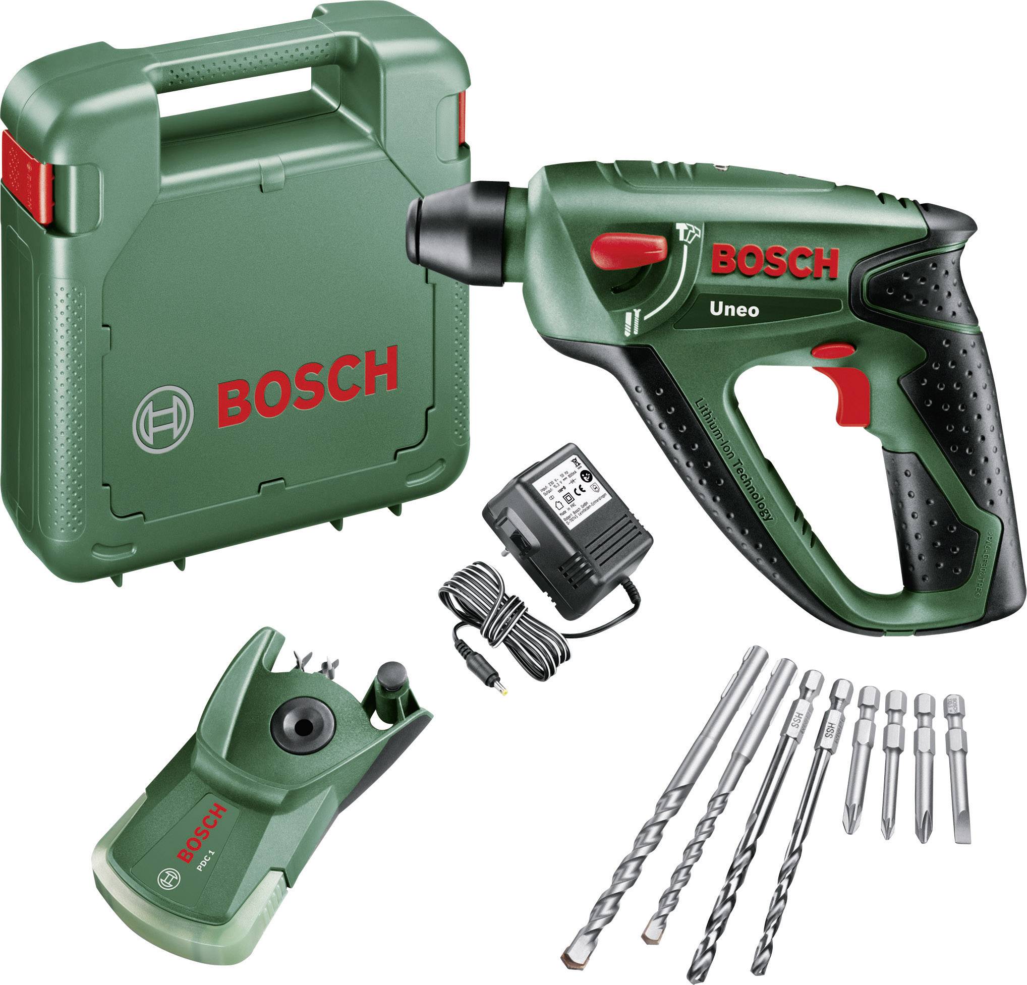 Bosch Uneo SDS-Quick-Akku-Bohrhammer 14.4 V 1.3 Ah Li-Ion inkl. Akku, inkl. Koffer