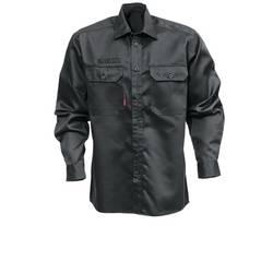 Kansas-Legacy-Hemd schwarz Gr. L 65% Poly/35% BW, 295 g/m²