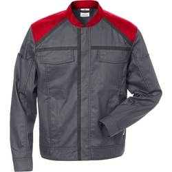 Fristads Arbeitsjacke 129481-866 Gr. M grau/rot, 65% Poly/35% BW ca. 260 g/m²