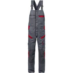 Latzhose 1555 STFP, grau/rot, Gr. C146