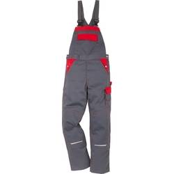Latzhose Icon 100806-866 Gr. C54 Grau/Rot, 295 g/m², 65%Poly/35%BW