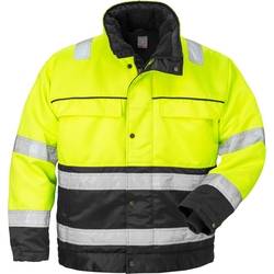Warnschutz-Pilotjacke 100496-196 Gr. L gelb/schwarz, 100% Poly., ca. 520 g/m²,