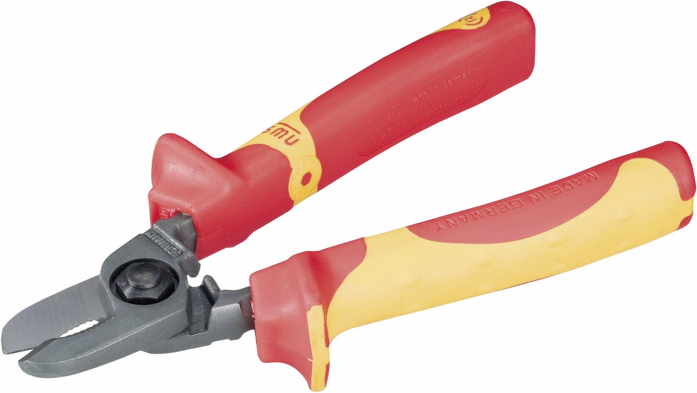 NWS 043-69-VDE-160 VDE-Kabelschere Geeignet für (Abisoliertechnik) Alu- und Kupferkabel, ein- und mehrdrähtig 16 mm 50 mm²