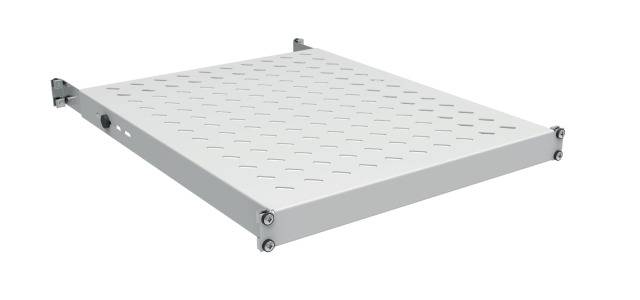 19 1HE Fachboden fest, ET 550..650 mm -- 120 kg, ST 800, RAL7035 Netzwerk- und Serverschränke für