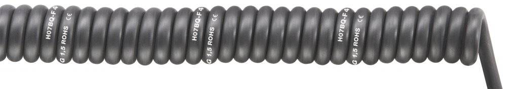 LAPP 70002668 Spiralkabel ÖLFLEX® SPIRAL 400 P 1500mm / 4500mm 7G 1mm² Grau 1St.