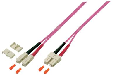 EFB Elektronik O0318.10 Glasfaser LWL Anschlusskabel [1x SC-Stecker - 1x SC-Stecker] 50/125 µ Multimode OM4 10.00 m