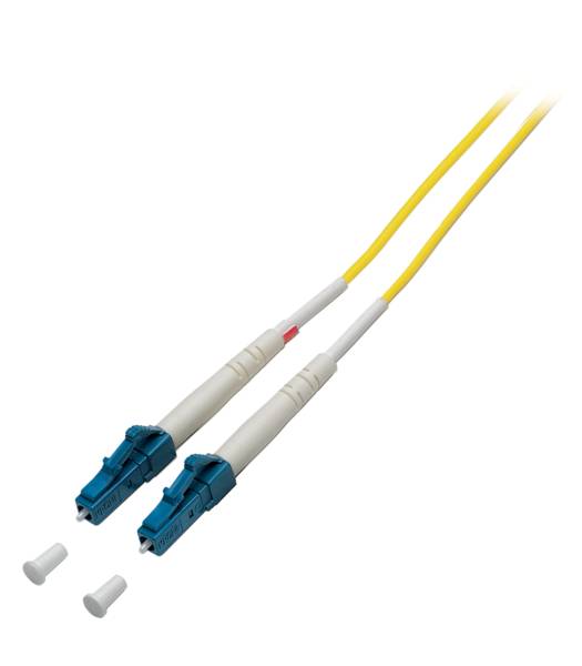 Simplex Patchkabel LC-LC OS2 G657A2, 1m LSZH 2mm gelb Glasfaserverkabelung Glasfaser OS2