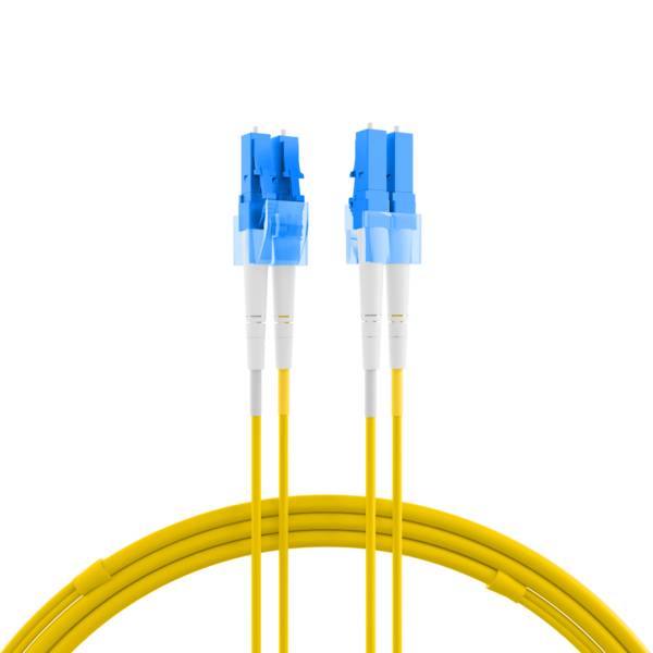 Duplex Patchkabel Flat-Twin LC-LC OS2 G652D, 3m LSZH 3x5mm gelb Glasfaserverkabelung Glasfaser OS2