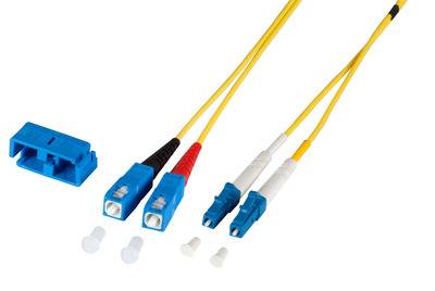 EFB-Elektronik O0360BI.3, Duplex Patchkabel LC-SC OS2 G657A2 3m LSZH 2mm gelb
