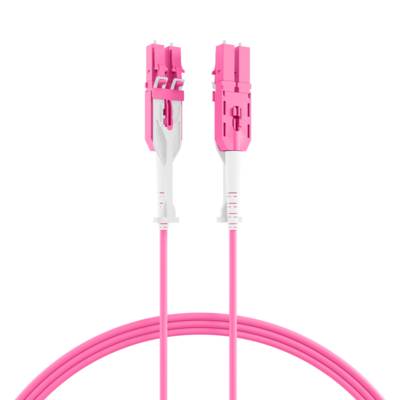 Duplex Patchkabel Push/Pull LC-LC OM4 -- 5m LSZH 3mm erikaviolett Glasfaser