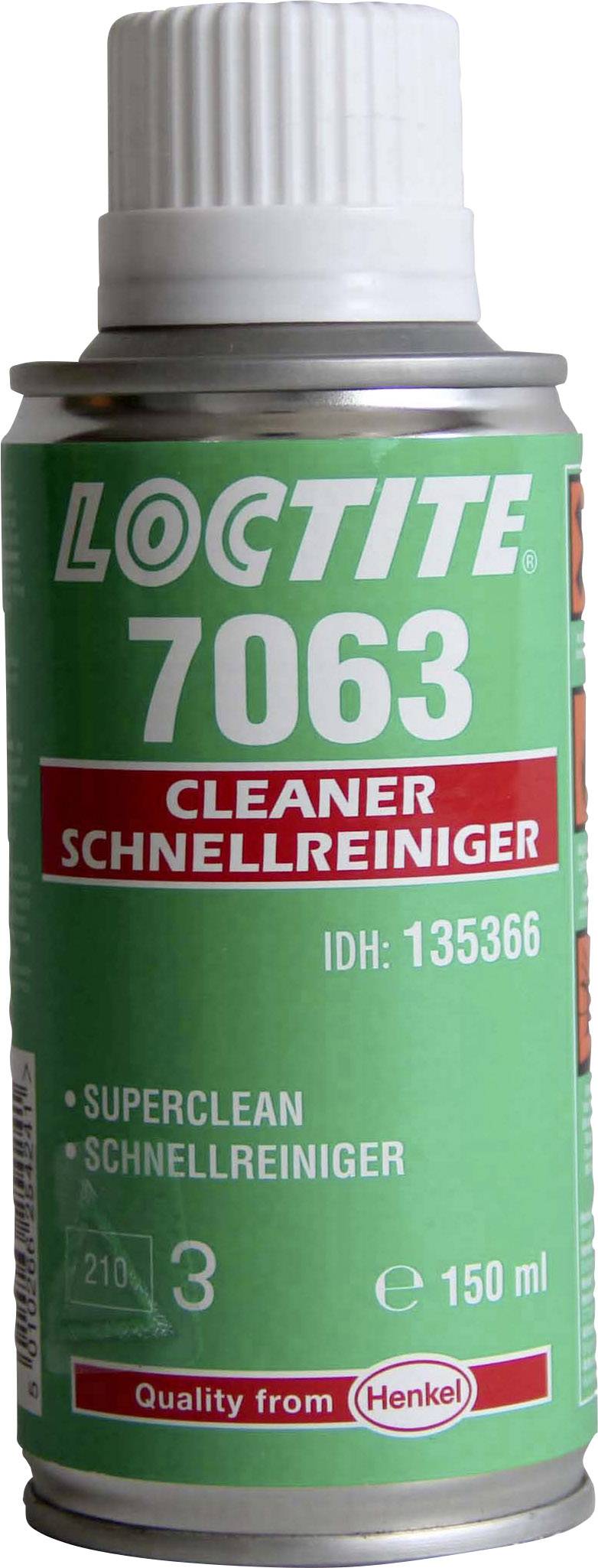 Dose Loctite 7063 Schnellreiniger, IDH 135366, 150 ml. Aufschrift: 'Superclean Schnellreiniger'. Qualität von Henkel.