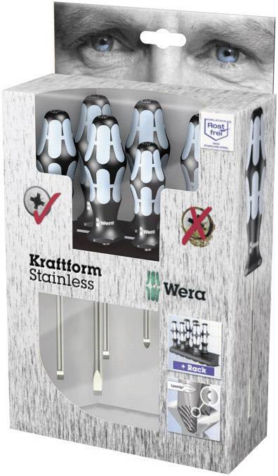 Wera 3334/3355/6 Werkstatt Schraubendreher-Set 6teilig Schlitz, Kreuzschlitz Pozidriv