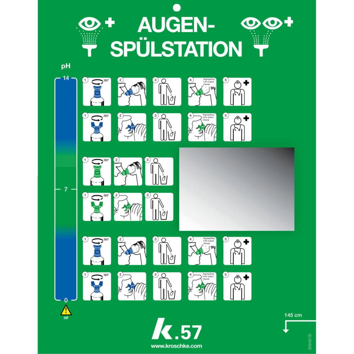 K.57 Wandbox Augenspülung Duo, mit 2x1000ml Augenspülung Duo