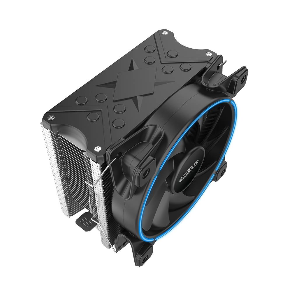 Pccooler GI-X5 CPU-Kühler in Blau - Kühlset - 12 cm - 1000 RPM - 1800 RPM - 30 dB - 65 cfm