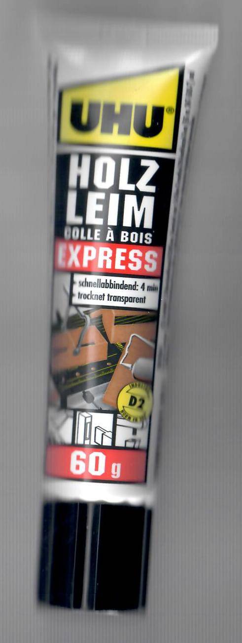 UHU Holzleim Express D2, lösemittelfrei, 60 g Standtube (5664520)