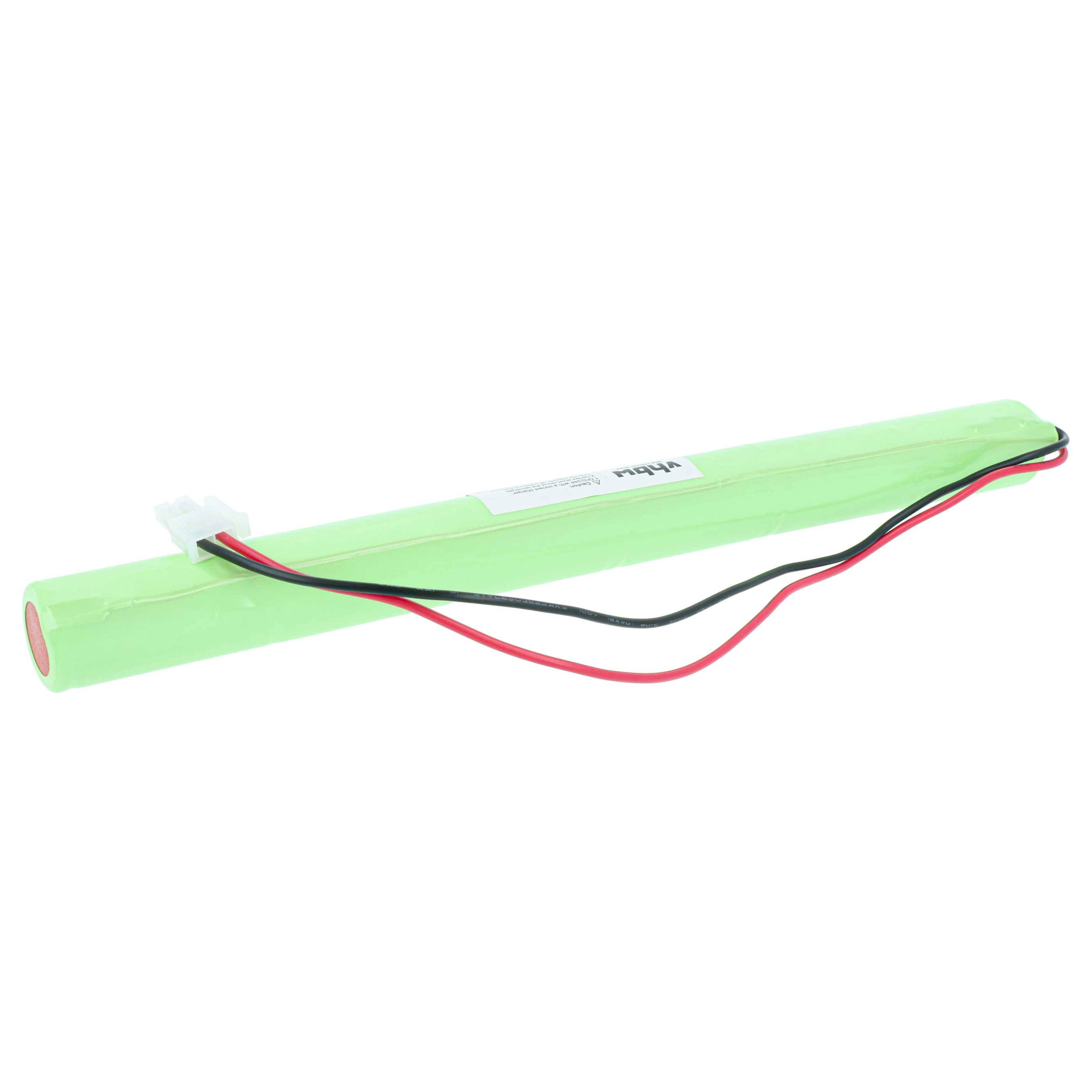 vhbw 2x Akku kompatibel mit BAES OVA TD310632 Fluchtweg, Notfallbeleuchtung (1600 mAh, 7,2 V, NiCd)