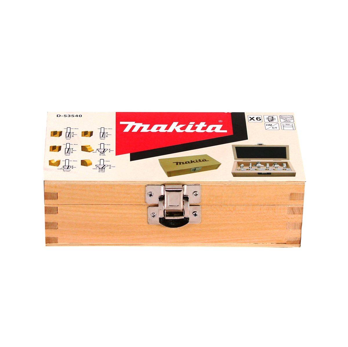 Makita D-53540 Frässet Schaftdurchmesser 8 mm 6teilig