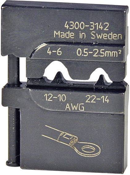 Pressmaster 4300-3142 4300-3142 Crimpeinsatz Unisolierte Rohrkabelschuhe, Unisolierte CU Ringkabelschuhe 0.5 bis 6mm² Passend für