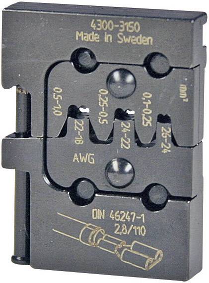 Pressmaster 4300-3150 4300-3150 Crimpeinsatz Unisolierte Flachsteckhülsen 0.1 bis 1mm² Passend für Marke Pressmaster MCT