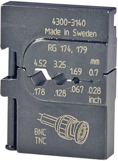 Pressmaster 4300-3140 4300-3140 Crimpeinsatz Koaxial-Steckverbinder RG316 /U, RG303, RG188 A/U, RG187 A/U, RG180 B/U, RG179 B/U, RG179, RG174 A/U,