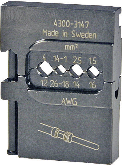 Pressmaster 4300-3147 4300-3147 Crimpeinsatz Gedrehte Stiftsteckverbinder 0.14 bis 4 mm² Passend für Marke (Zangen) Pressmaster MCT