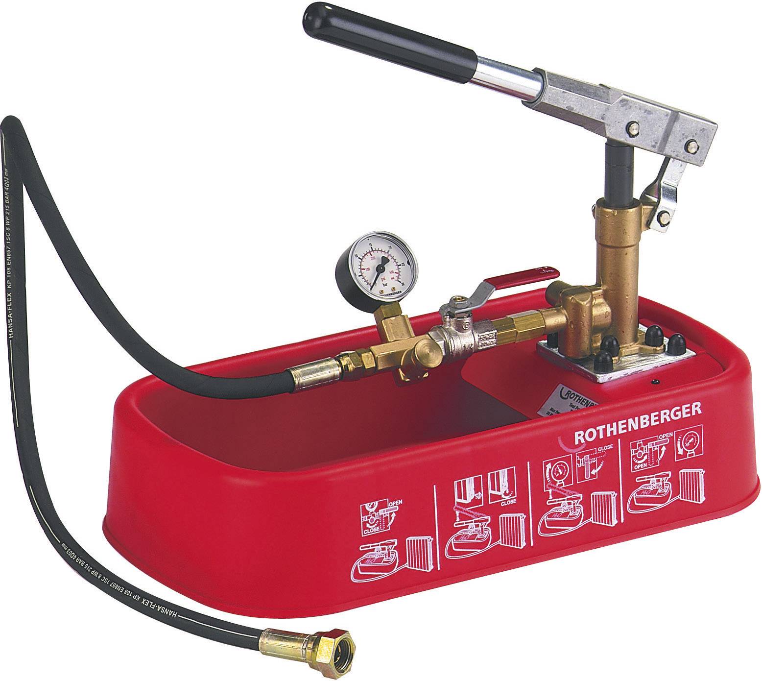 Prüfpumpe RP 30 0-30bar R 1/2 Zoll Saugvolumen p.Hub ca.16 ml ROTHENBERGER