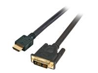 HighSpeed HDMI - DVI Kabel,HDMI A - DVI -- 24+1 St-St 2m, schwarz TV,