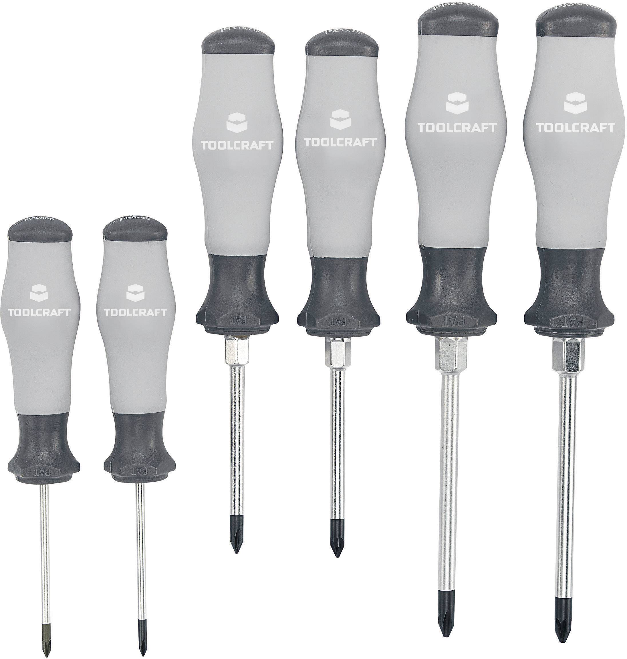TOOLCRAFT Werkstatt Schraubendreher-Set 6teilig Kreuzschlitz Phillips, Kreuzschlitz Pozidriv