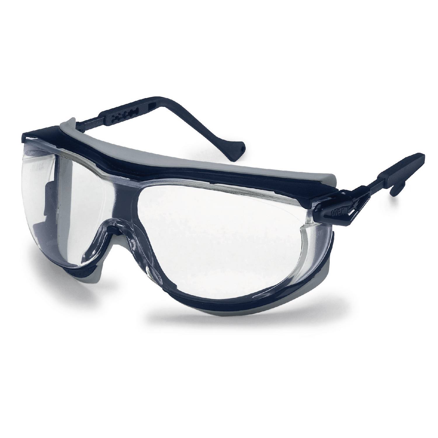 Uvex X-Fit Pro Supravision Excellence Schutzbrille - Transparent/Anthrazit-Blau
