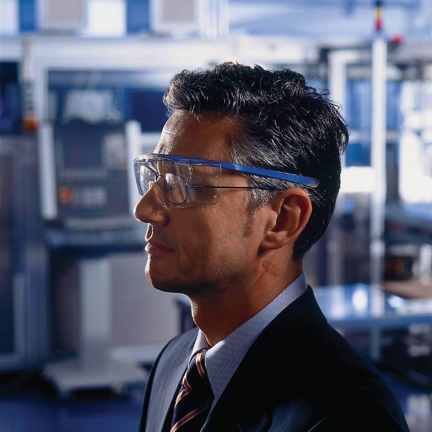 Uvex Ultrasonic Supravision Excellence Schutzbrille - Transparent/Rot-Schwarz