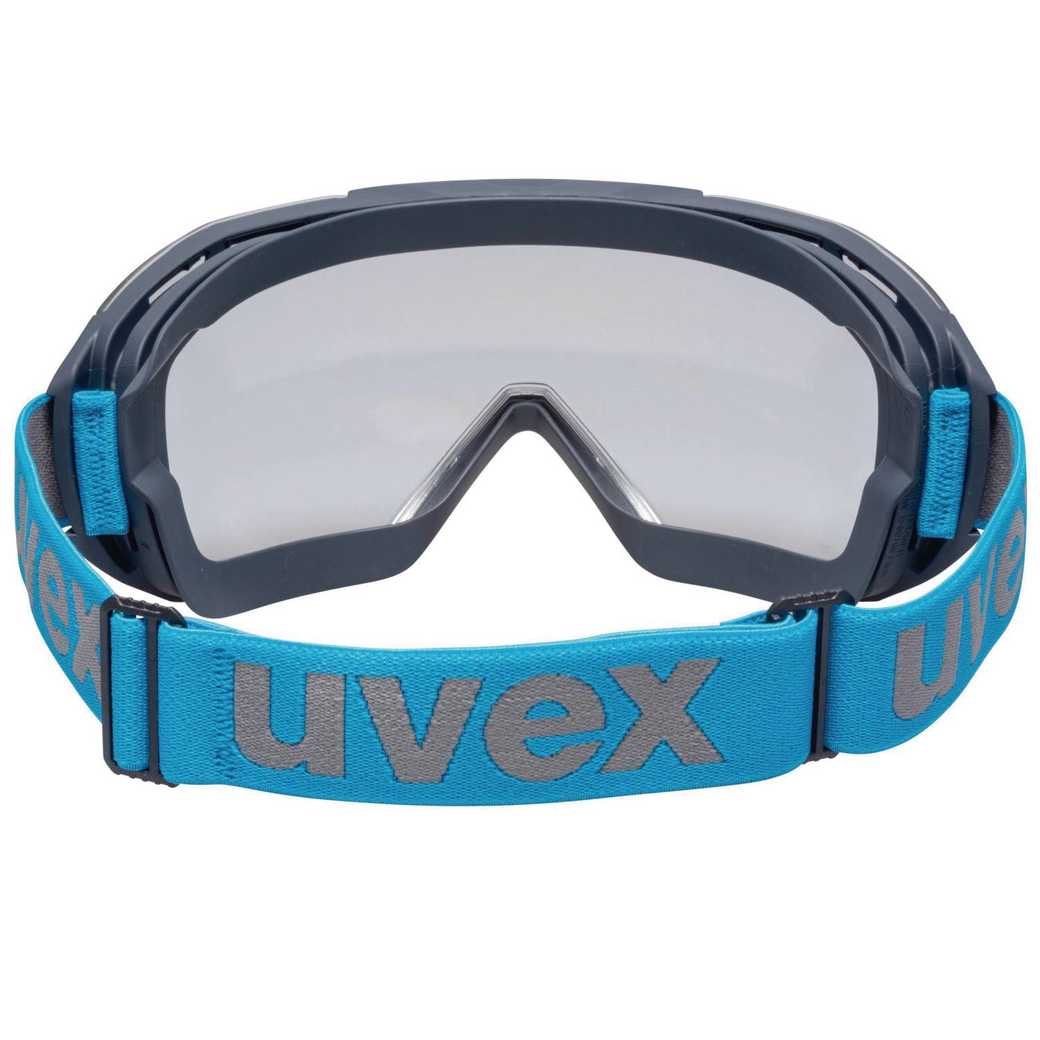 Uvex Megasonic Schutzbrille - Beschlagfreie Kratzfeste und Chemikalienbeständige Vollsichtbrille - Grau/Blau