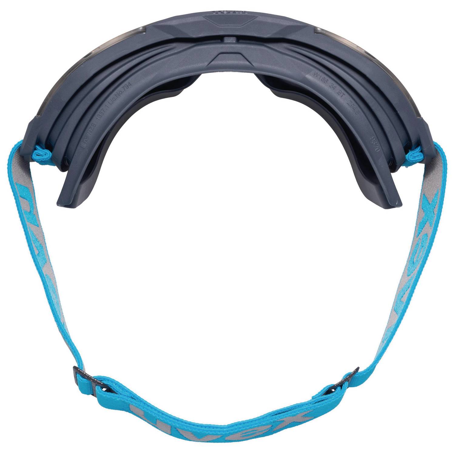 Uvex Megasonic Schutzbrille - Beschlagfreie Kratzfeste und Chemikalienbeständige Vollsichtbrille - Grau/Blau