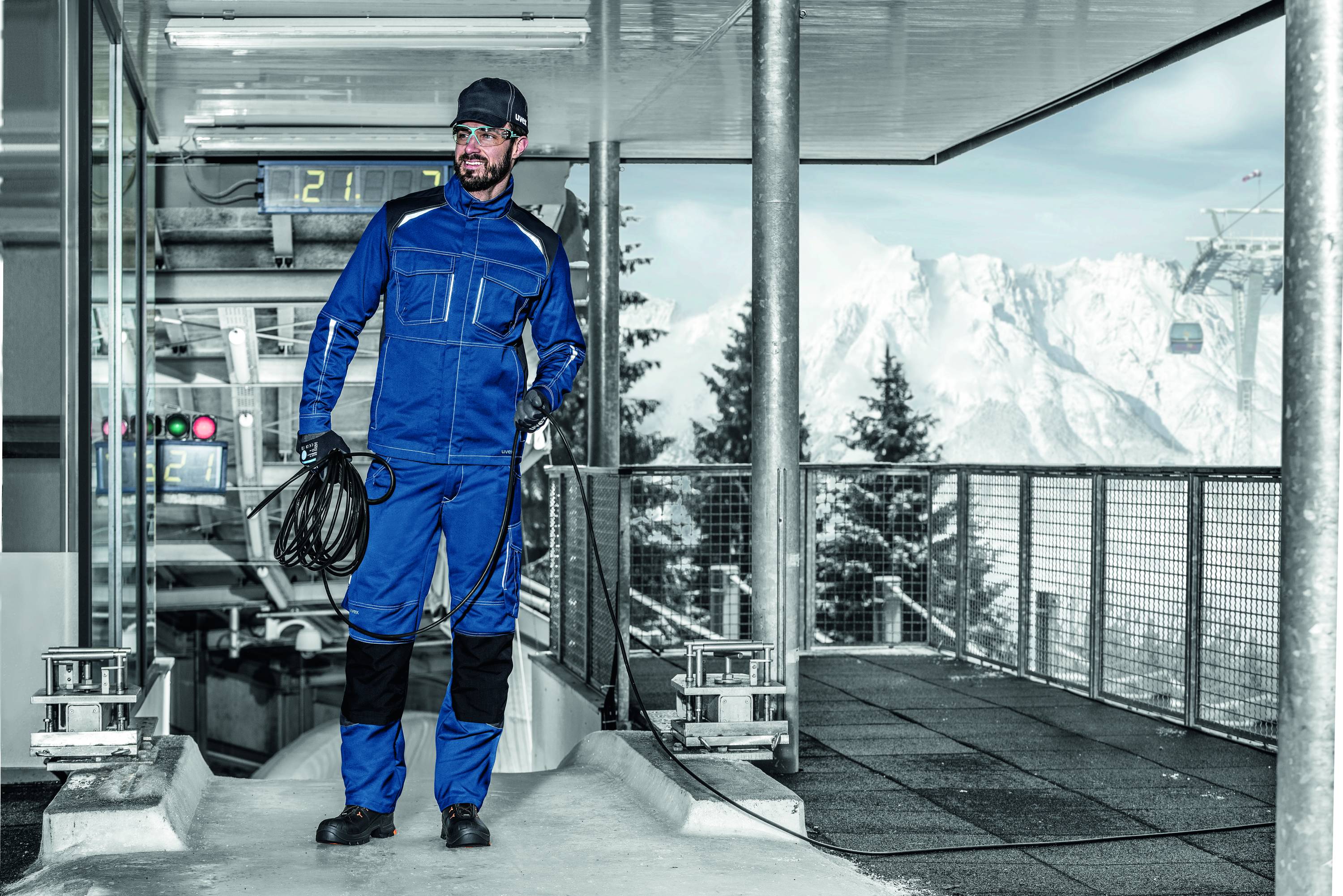 Uvex U-Cap Sport Hi-Viz Anstoßkappe - Kurzer Schirm - Warngelb - 55-59 cm