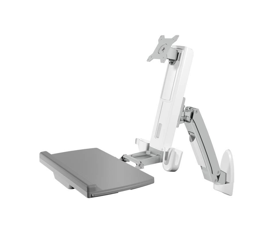 IB-MS600-W, "Sit-Stand-Workstation" mit Wandhalterung für einen Monitor bis zu 24" (61 cm)