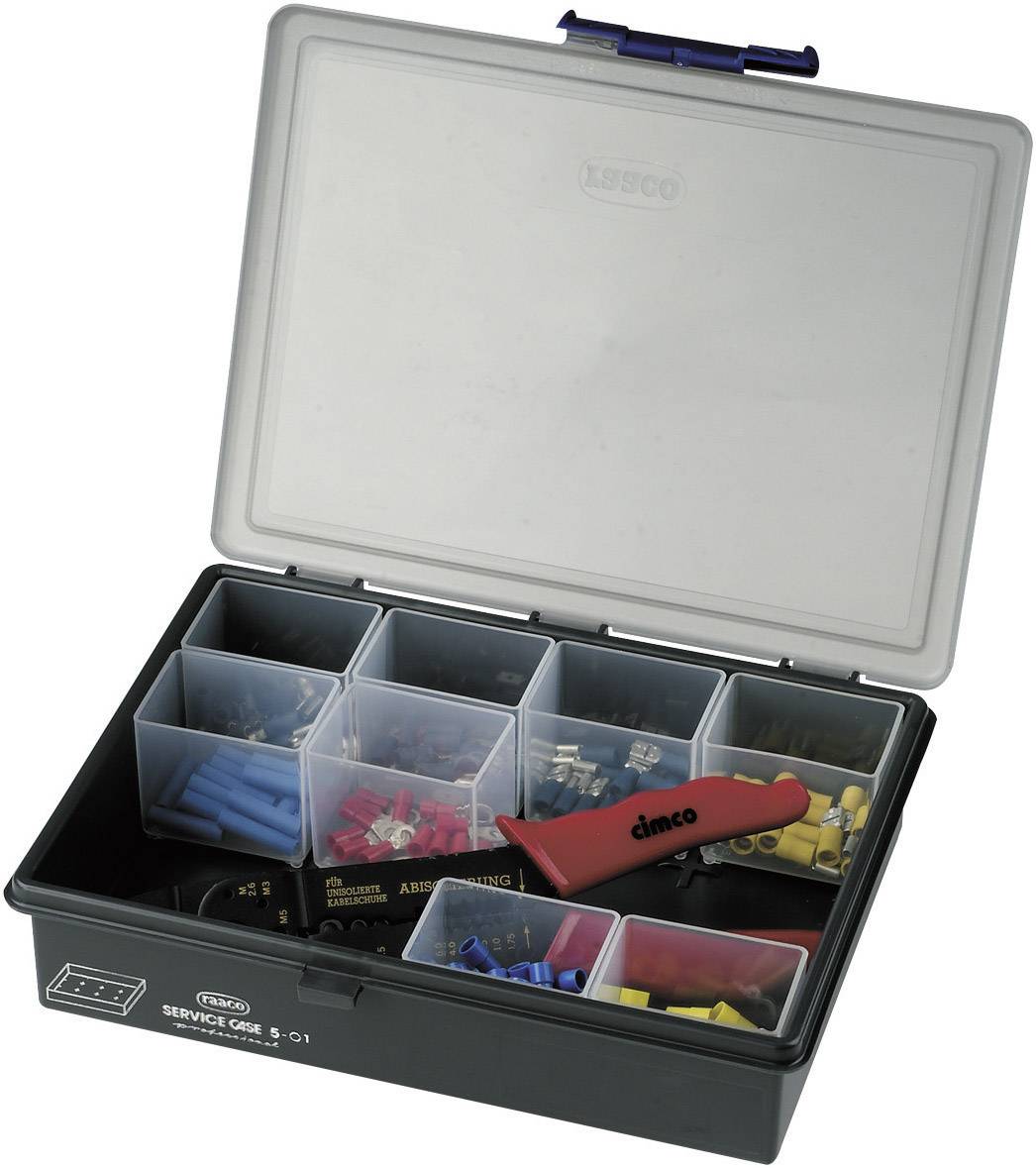 Cimco 181530 Presszangen-Set 135teilig Isolierte Kabelschuhe 0.5 bis 6 mm²