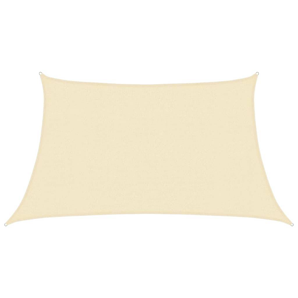 vidaXL Sonnensegel 160 g/m² Creme 3/4x2 m HDPE