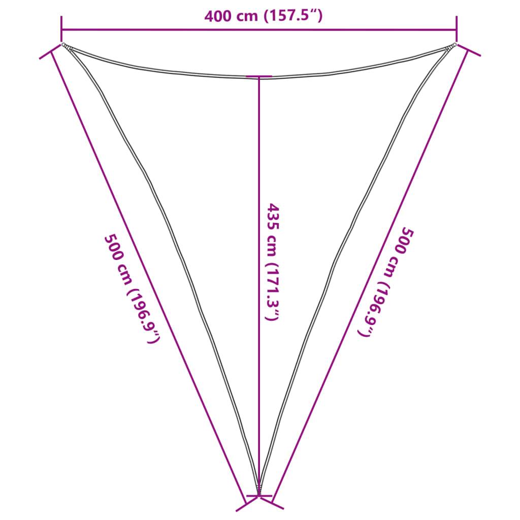 vidaXL Sonnensegel 160 g/m² Anthrazit 4x5x5 m HDPE