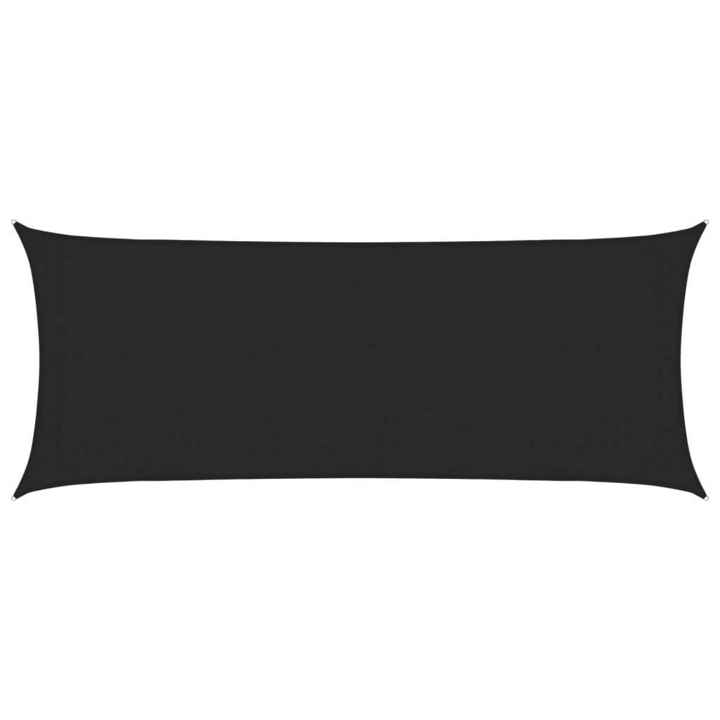 vidaXL Sonnensegel 160 g/m² Schwarz 2x5 m HDPE