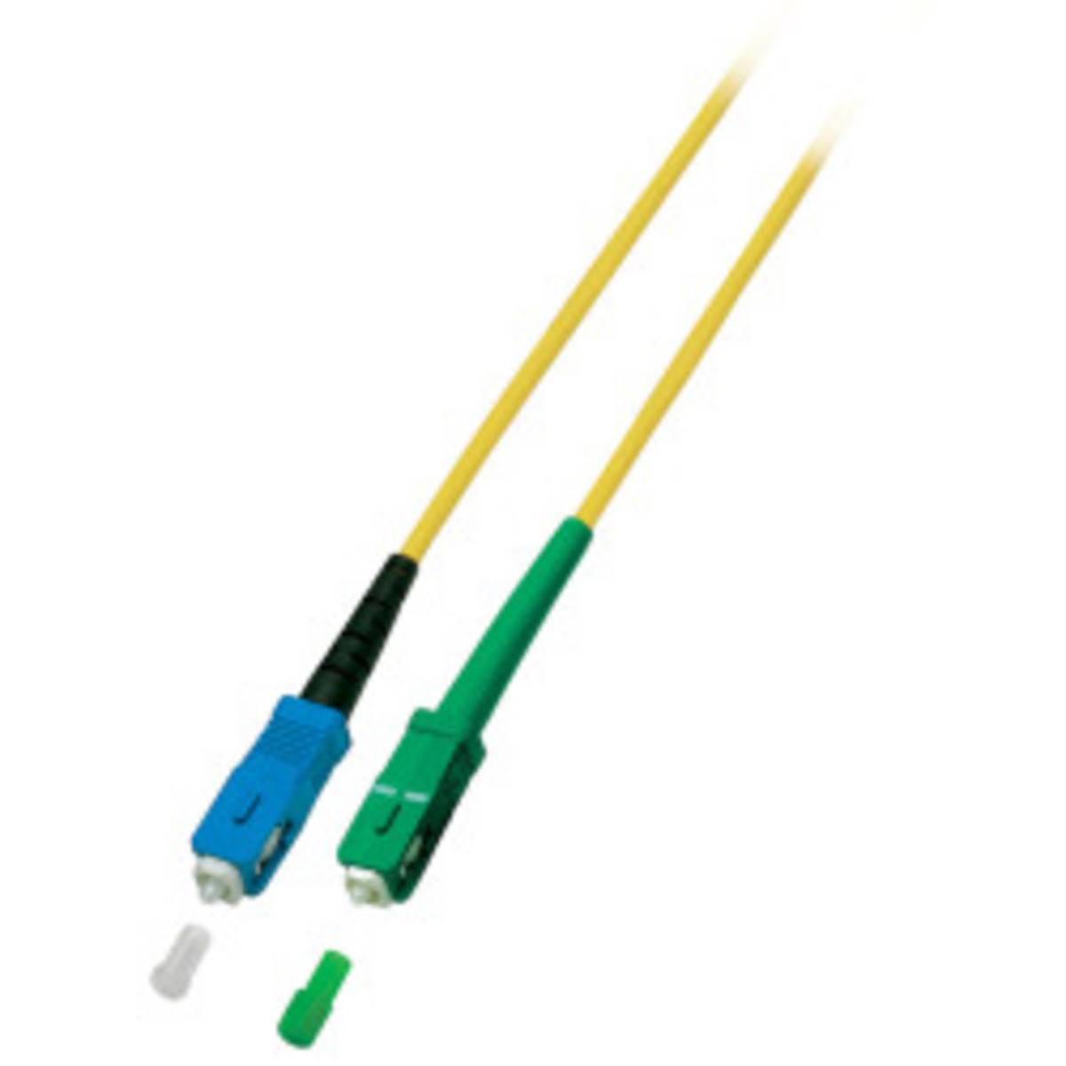 Simplex Patchkabel SC/APC-SC OS2 G657A2, 1m LSZH 3mm gelb Glasfaserverkabelung Glasfaser OS2