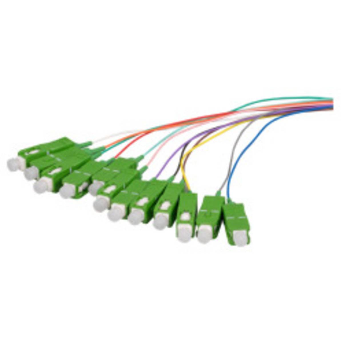 Faserpigtail SC/APC 9/125µ G657A2,12-farbiger Satz, 2m