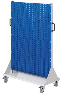 RasterMobil Gr. 4 RAL 7035/5010 H1580 x B1000 x T500 mm. 2 Lochplatten 6 Schlitz