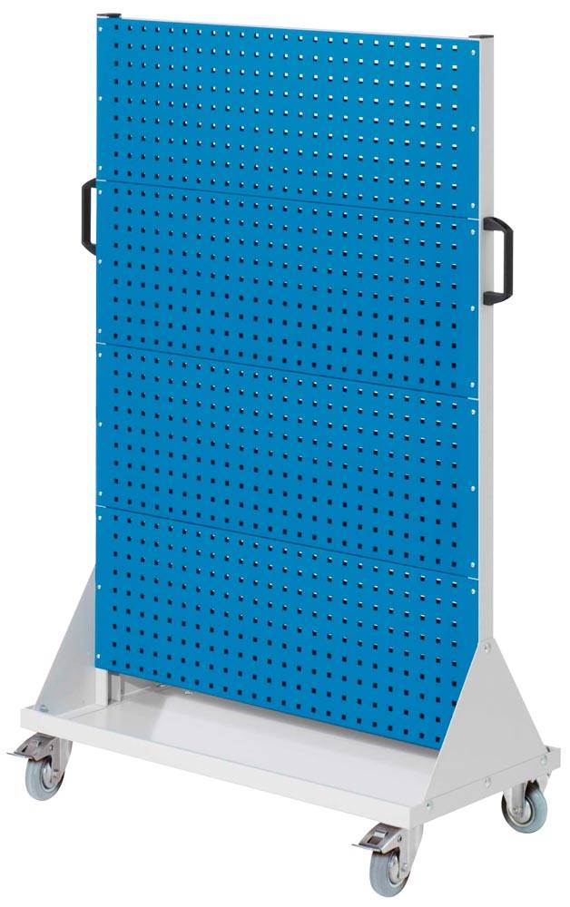 RasterMobil Gr. 4 RAL 7035/5010 H1580 x B1000 x T500 mm. 8 Lochplatten.